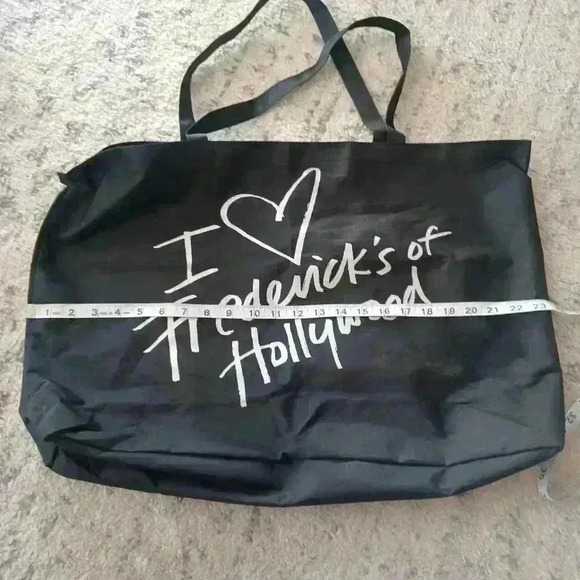 Frederick's of Hollywood Black Sturdy Canvas Xlarge Tote - Picture 7 of 9